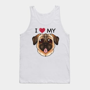 I Love My Pug Tank Top